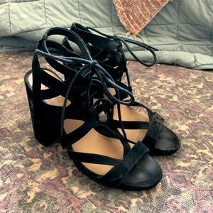 Black, Strappy Heels